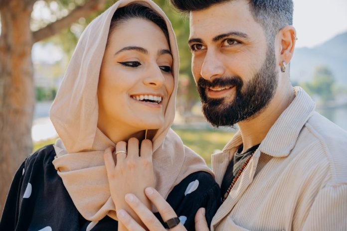 Happy couple embracing, representing consent and healthy relationships