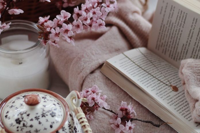 Herbal tea in a cozy room